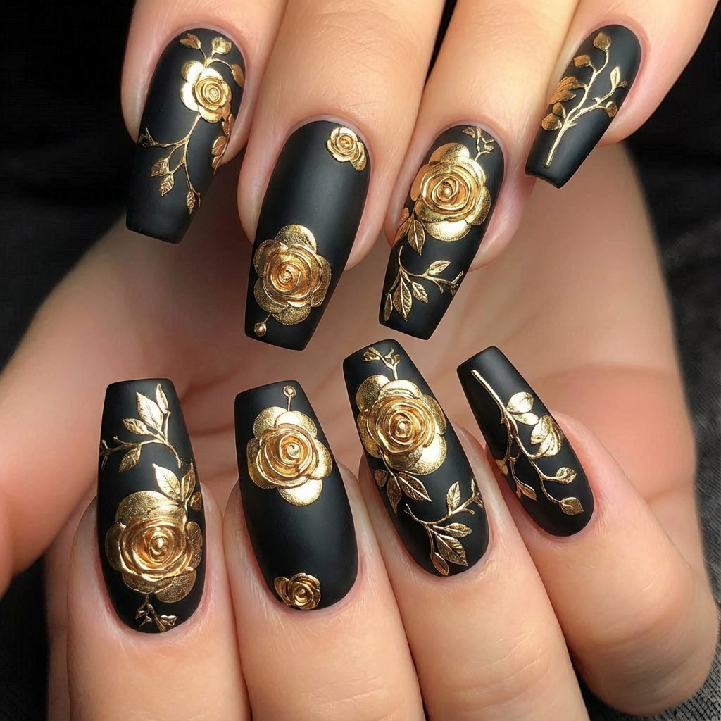 Nail Art Flower - أظافر صناعية ثلاثية الأبعاد للنساء والفتيات