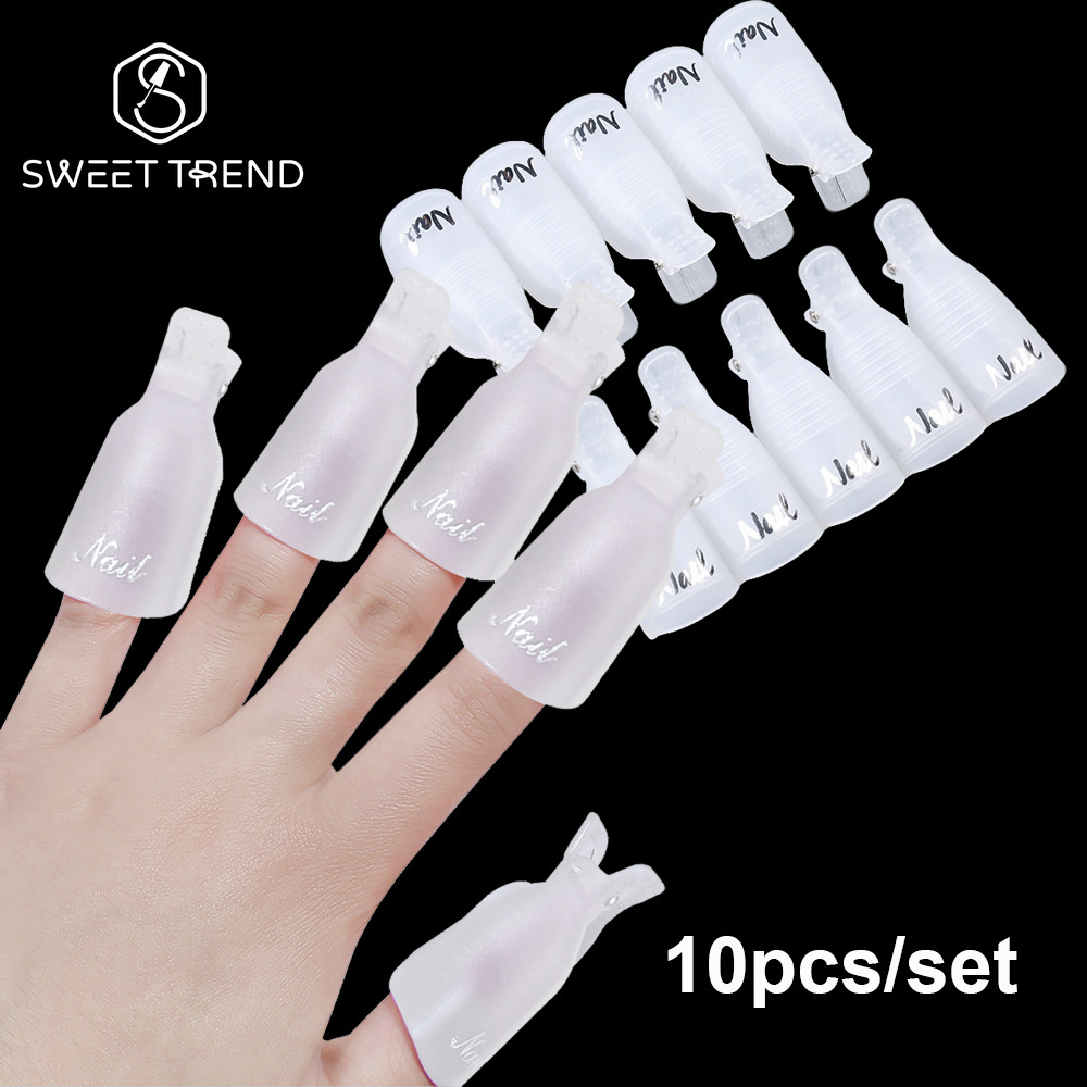 Nail Art Gel Polish - مجموعة من 10 قطع من مشابك