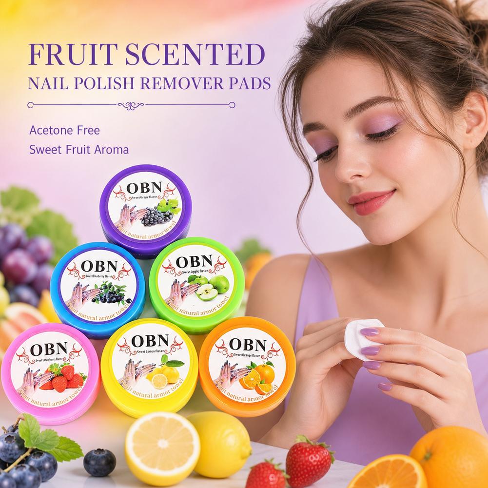 Nail Art Flower - مناديل إزالة طلاء الأظافر بنكهة الزهور،