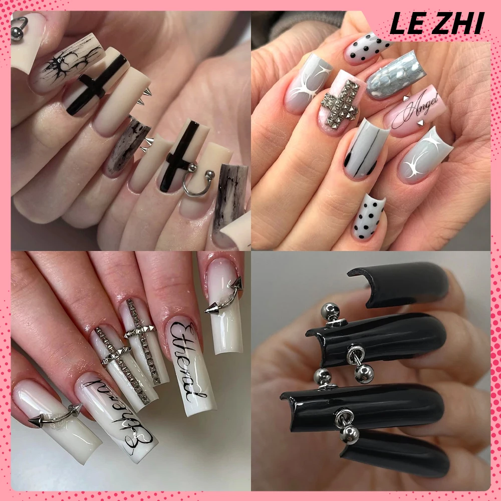 Nail Art Gothic - Y2K التوابل الفتيات 10 قطعة اليدوية