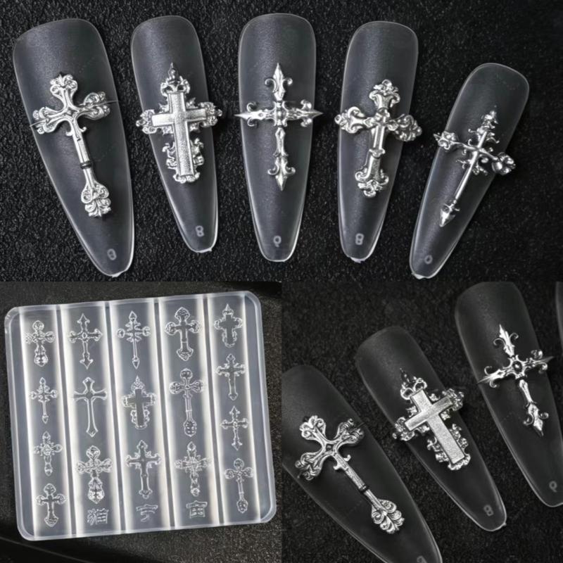 قالب سيليكون شفاف لتصميم صليب  - مراجعة Nail Art Gothic وسعره