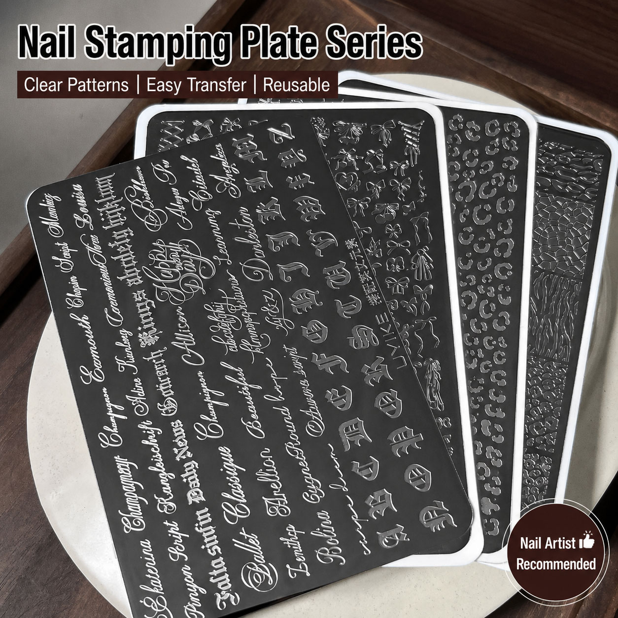 قوالب طباعة فن الأظافر بحروف ق - مراجعة Nail Art Gothic وسعره