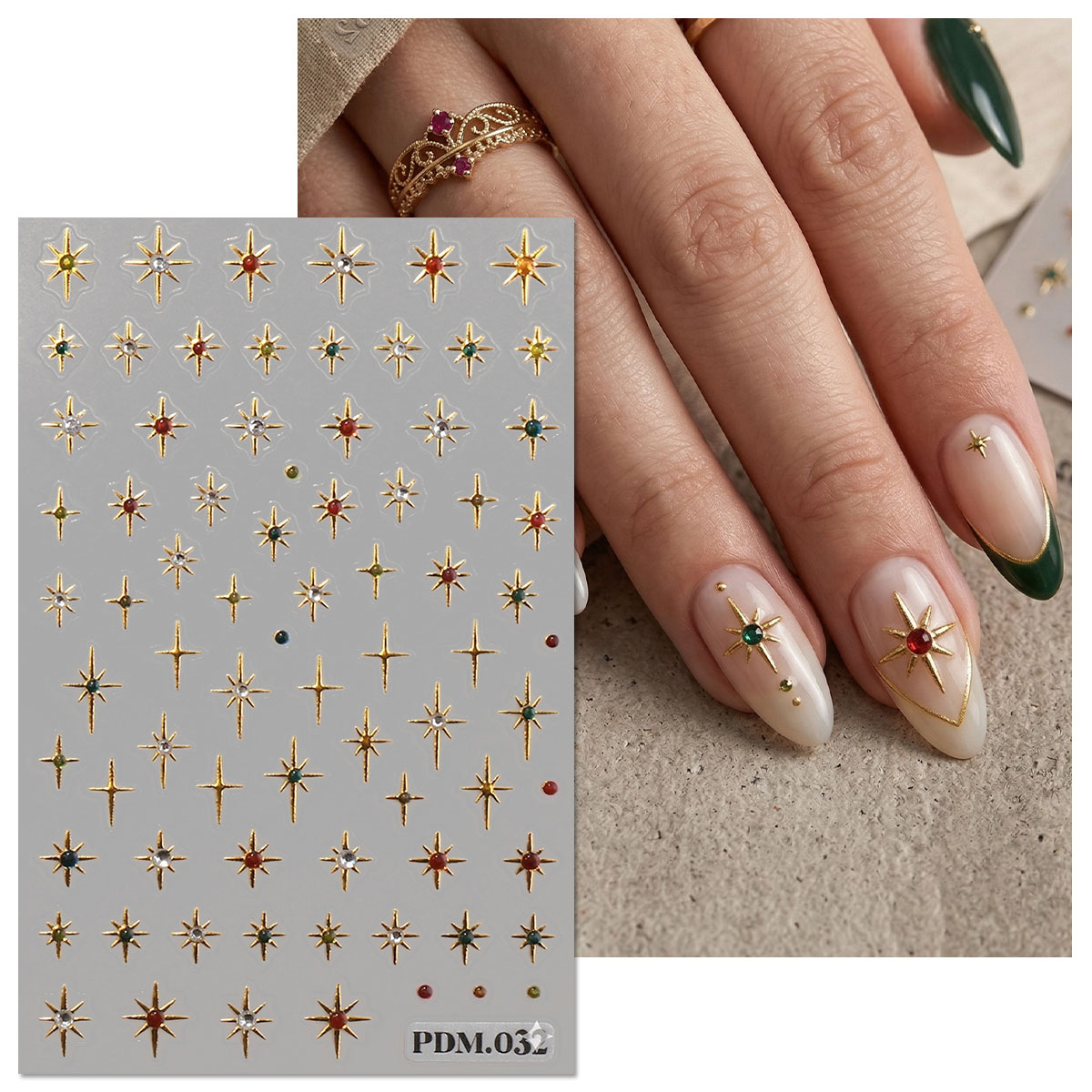 ملصقات أظافر ذهبية وفضية بتصمي - مراجعة Nail Art Ramadan وسعره